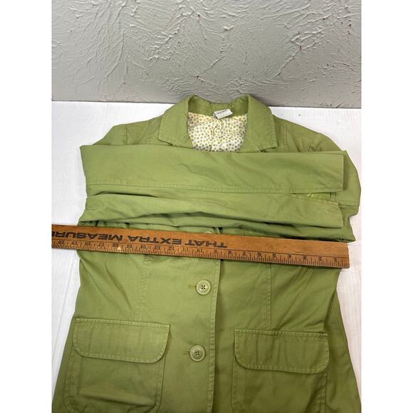 Old Navy Green Jacket Womens Lined Blazer Classic Retro Light Casual Size Large‎ - Picture 4 of 5